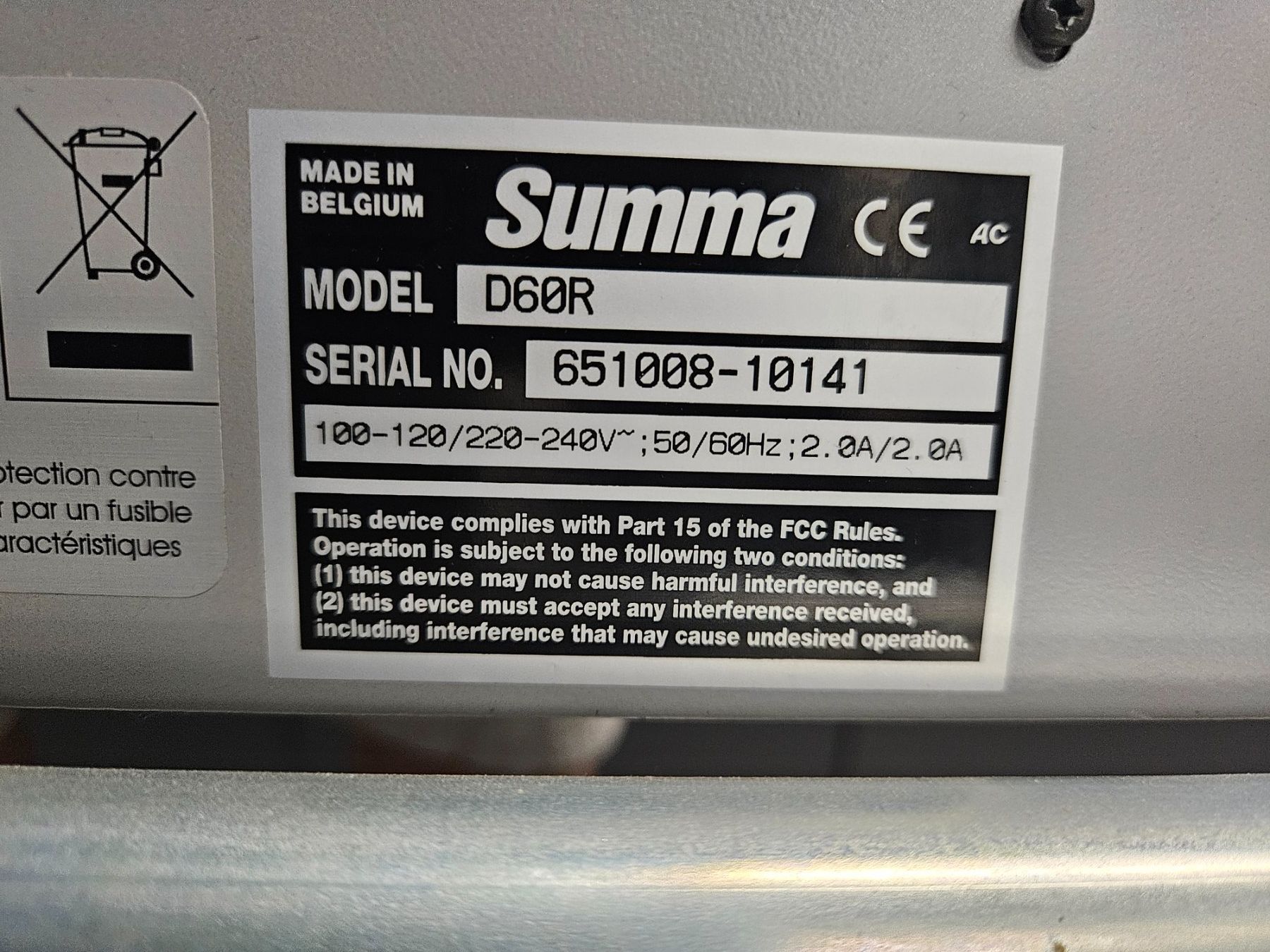 Schneider Toutes les machines: Schneideplotter Summa  D60R – D'occasion à Bülach par Aheil 2