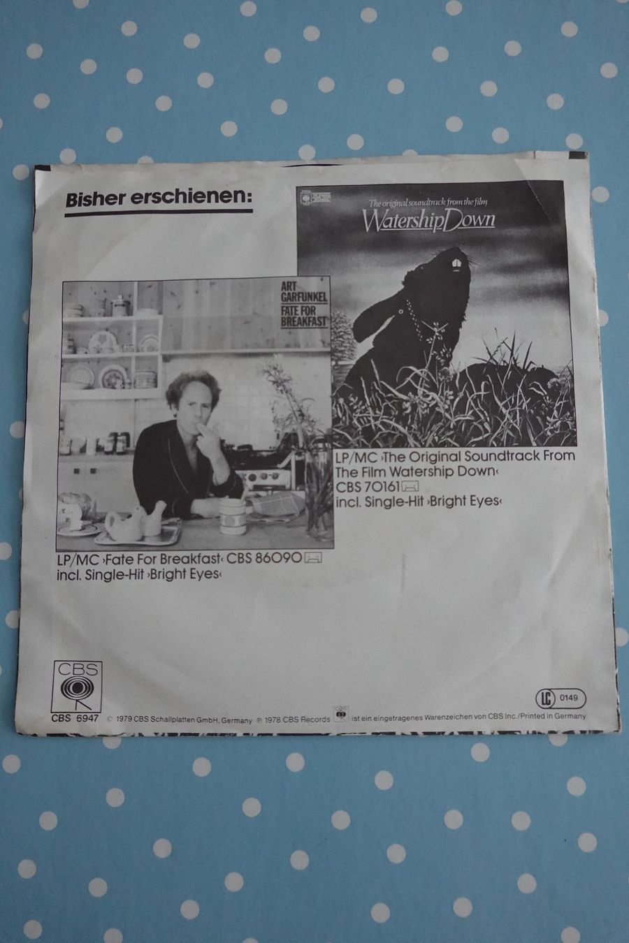 Dischi in vinile: Art Garfunkel - Bright Eyes 7" Single Watersship Down Vinyl – Usato da Jona venduto da JOberg_25 3