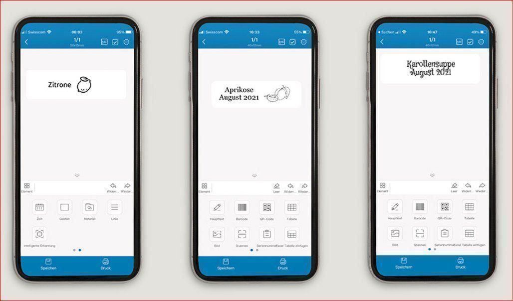 Stampanti: Etikettendrucker  via Handy bedienbar – Nuovo e nell'imballaggio originale da Burgdorf venduto da XJ6 9