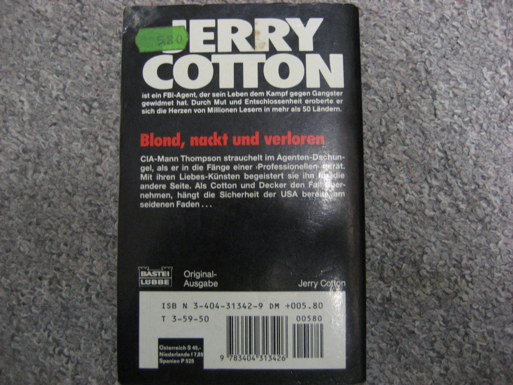 Libri: Jerry Cotton Taschenbuch 31342 – Usato da Bottighofen venduto da Spiderman61 1