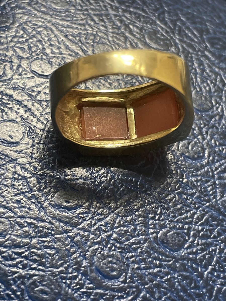Anelli: Bague en or 14 carats avec corail – Usato da Montreux venduto da Pipo7878 3