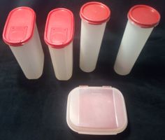TUPPERWARE 5er Set Vorratsbehälter in Rot
