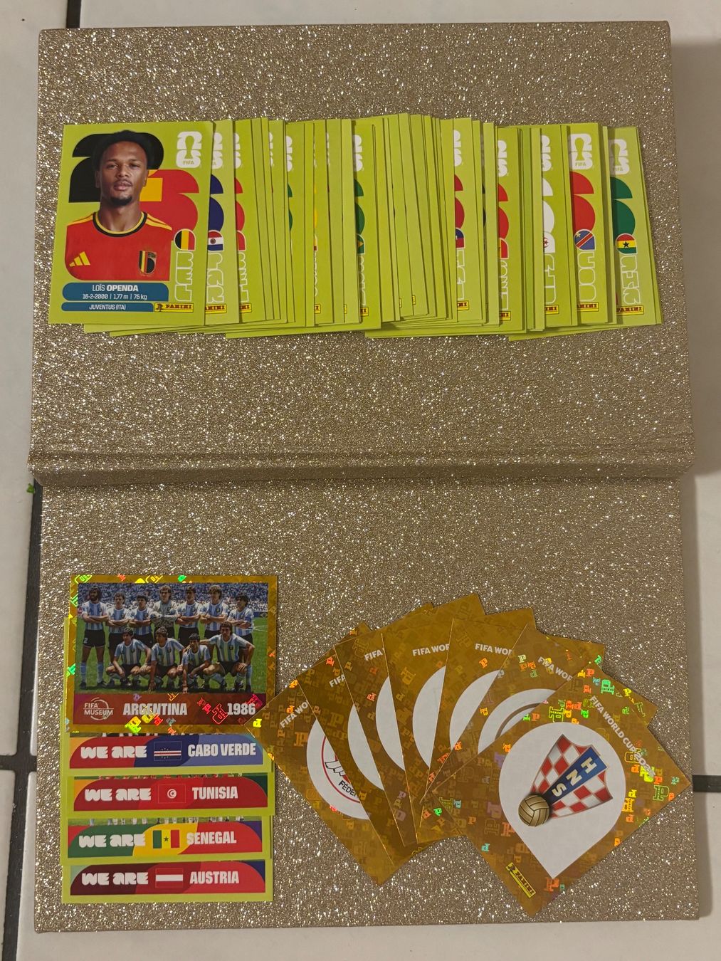 Panini Carte collezionabili: 70+ Panini mit 1FWC, 7 Flaggen, 4 Mannschaften – Nuovo (secondo la descrizione) da Bülach venduto da eleni.anna