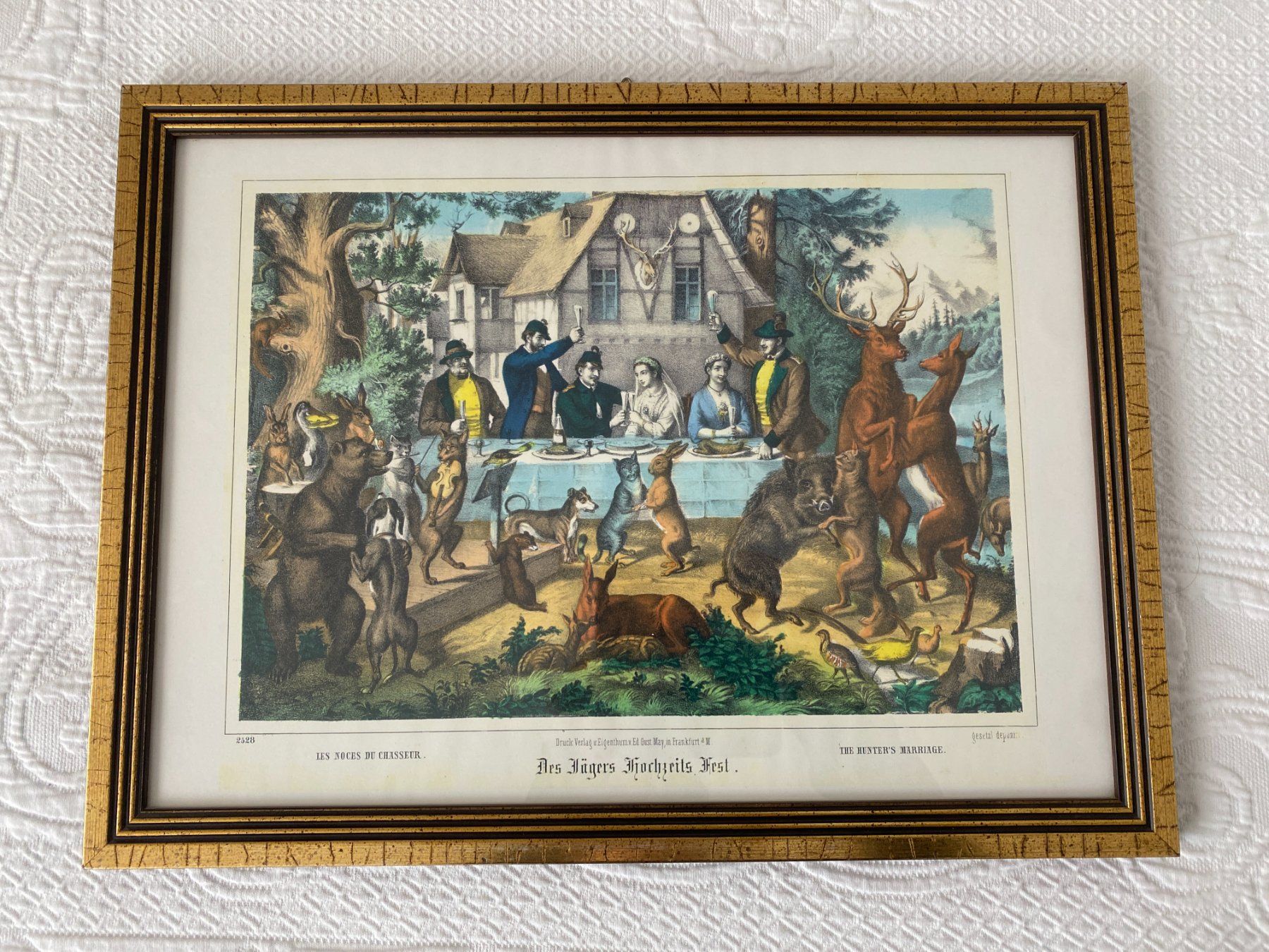 Foto & Immagini: Jagdbild "Des Jägers Hochzeitsfest" - Kunstdruck – Usato da Gerolfingen venduto da Regenbogen88