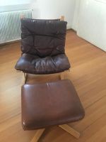 Vintage Designerstuhl von Igmar Relling inkl. Fusshocker