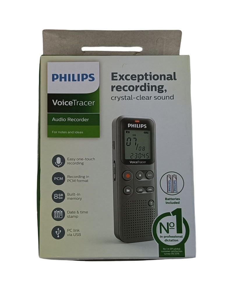Philips Registratori: PHILIPS Voice Tracer DVT1160, 8GB, schwarz – Nuovo (secondo la descrizione) da Luzern venduto da Restwert_Luzern 1