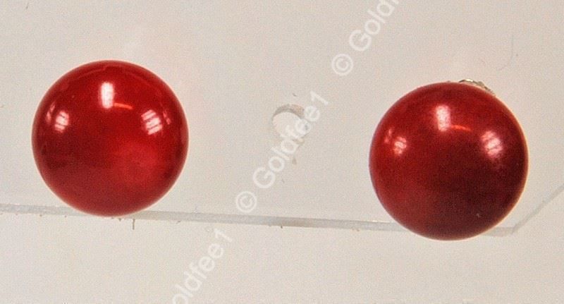 Orecchini pendenti & Orecchini a lobo: Feuerrote Korallen Ohrstecker 925 Silber – Nuovo e nell'imballaggio originale da Oberglatt ZH venduto da Goldfee1 1
