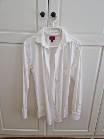 Herrenhemd weiss Grösse S, slim fit stretch