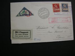 31.VI.25, POSTE AERIENNE GENEVE-PARIS, MIT KASTENSTEMPEL