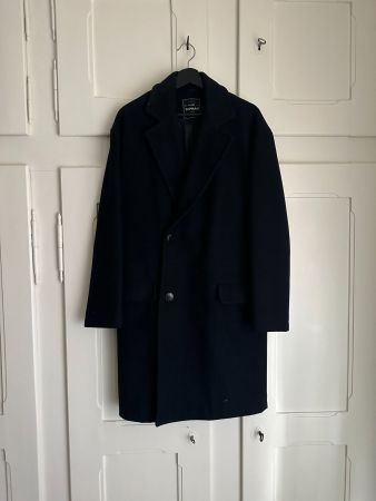 TOPMAN - Wollmantel dunkelblau S