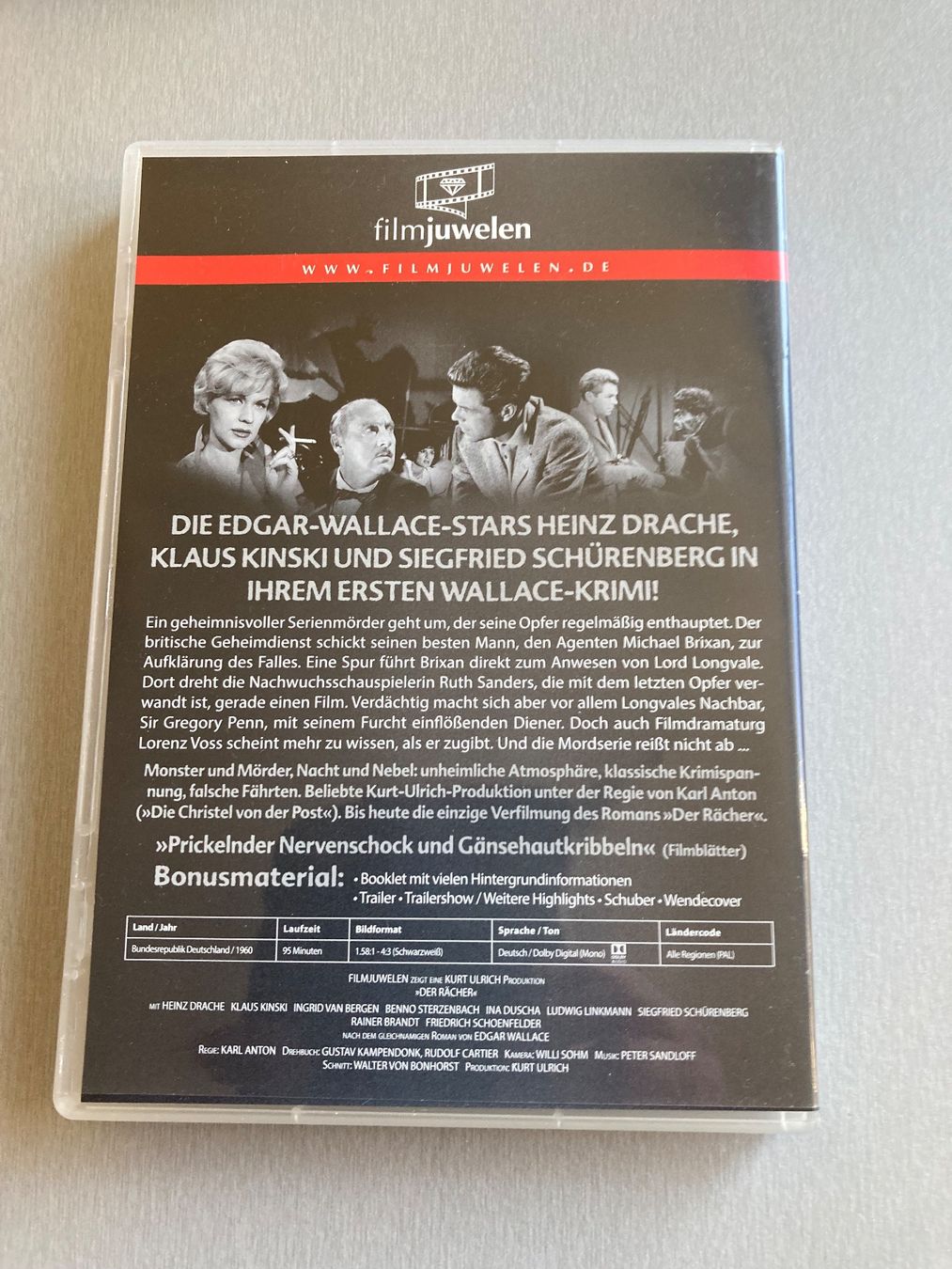 Alle DVDs: Edgar Wallace DVD »Der Rächer« – Gebraucht aus Wald ZH von Liedermacher 2