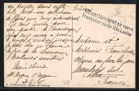 Cartoline postali: AK Saint-Cergue, Panorama et la Dole – Usato da Berlin venduto da bartko-reher 1