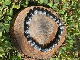Armband Schneeflockenobsidian 6mm