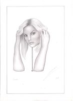 Dessin Jessica Simpson format a4 au crayon
