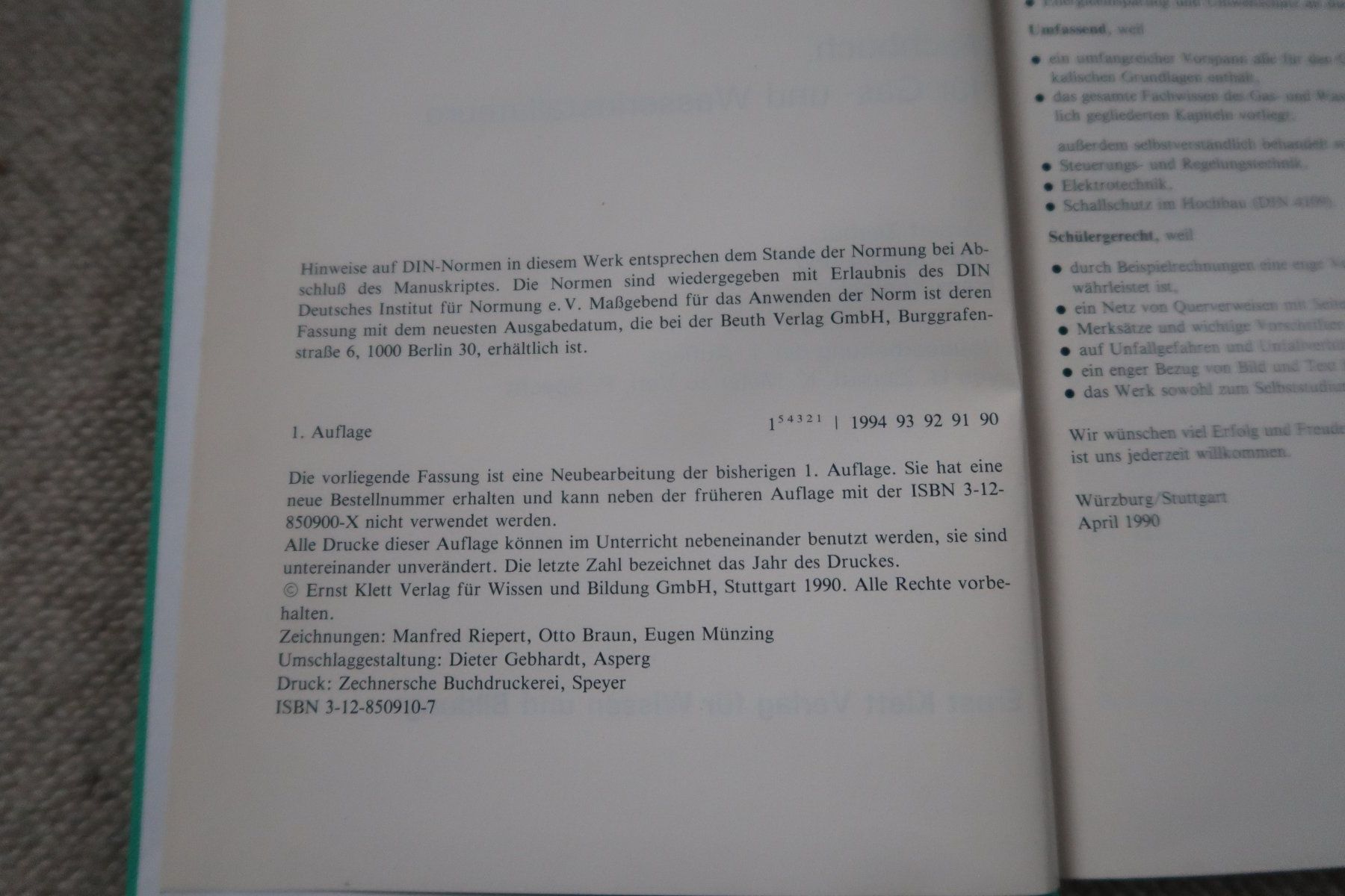 Libri: Gas-, Wasser und Sanitärtechnik – Usato da Oberwil BL venduto da verramscher 2