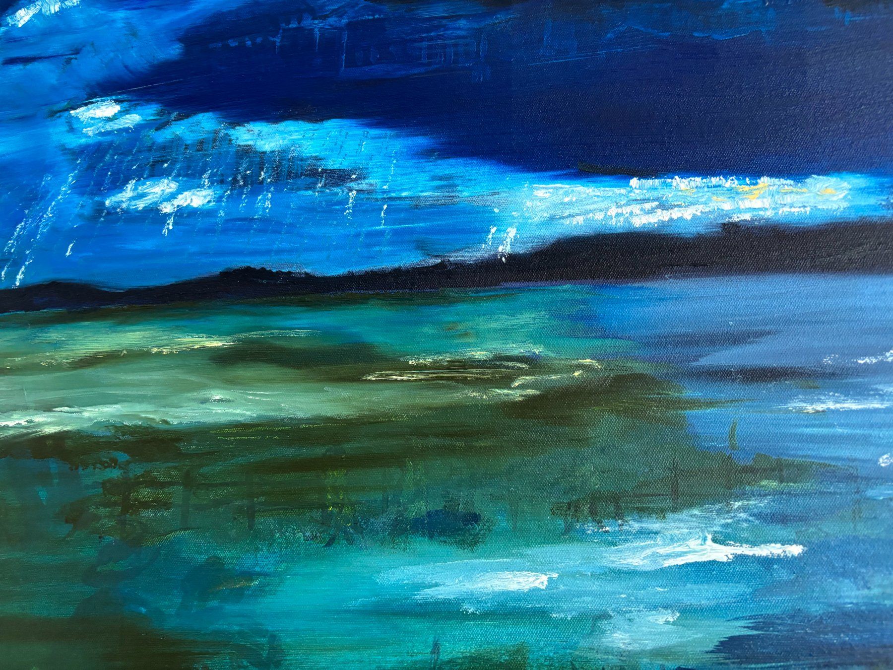 Gemälde: Ölgemälde Landschaft - abstrakt – Neu (gemäss Beschreibung) aus Cham von Felha 6