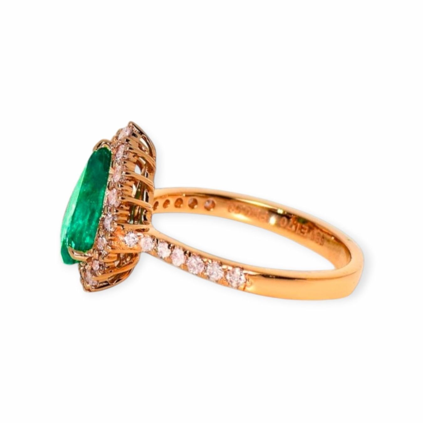 Anelli: Smaragd-Ring 14k Roségold 1,70ct – Nuovo e nell'imballaggio originale da Illnau venduto da Juwelier_Mahler_GmbH 2