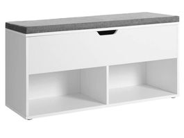 Schuhbank Sitzbank 2 Fächer 1 Fach mit Deckel 100x30 VENUS