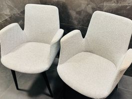 2x Set Stoffstühle Hochwertig Grau (Esszimmer, Büro)