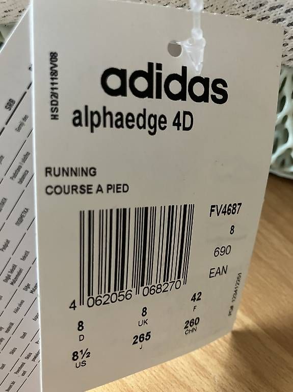 Scarpe da uomo: Adidas alphaedge 4D – Usato da Wilen b. Wollerau venduto da romanwaser 3