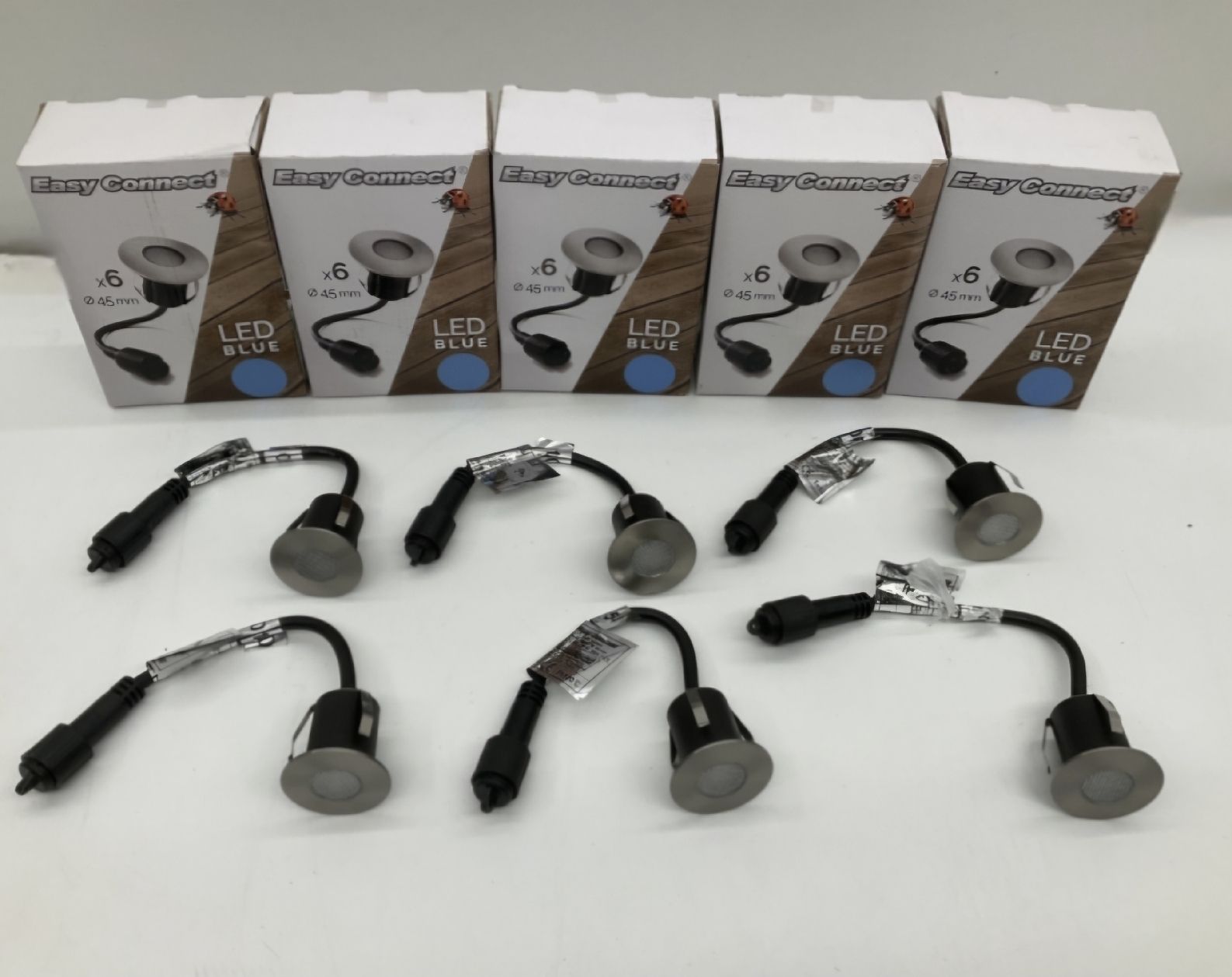 Lampade: 6 x LED Spot mit Chromstahlrand easy connect – Nuovo e nell'imballaggio originale da Rottenschwil venduto da tob_h7ld