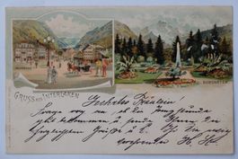 Ansichtskarte Interlaken Kurgarten 1897