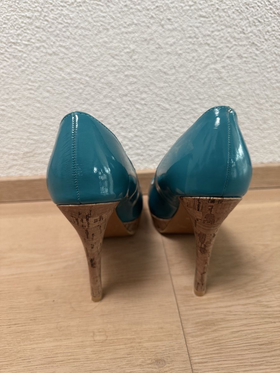 Cube Scarpe da donna: CUBE Plateau High Heels / Peeptoe Gr. 38 Türkis – Nuovo (secondo la descrizione) da Winkel venduto da Schorley 2