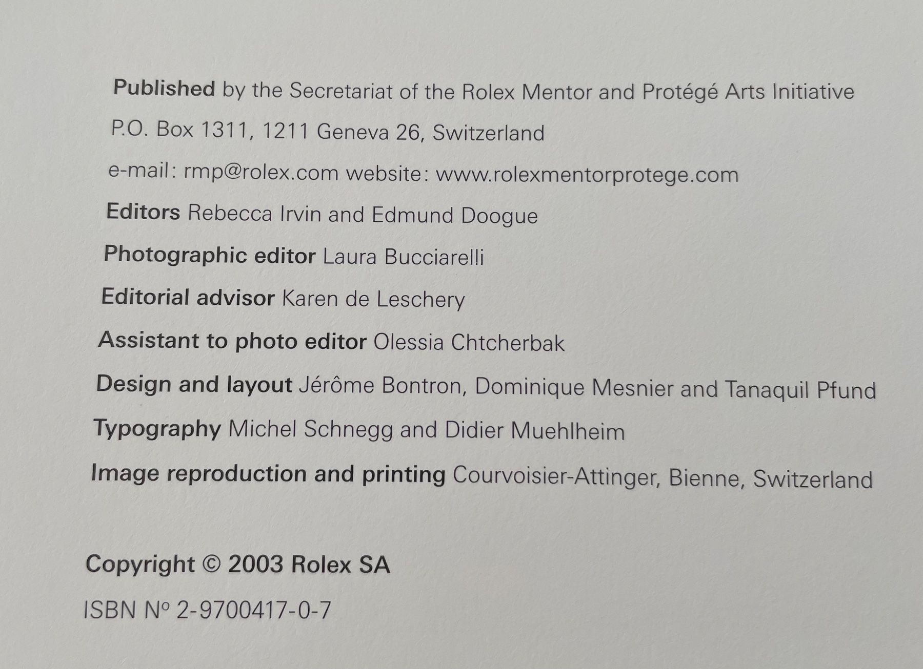 Libri: Rolex - Arts Initiative 2003 – Usato da Morbio Inferiore venduto da Ecod 7
