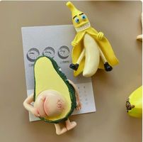 Lustiges Kühlschrankmagnet Set | Avocado & Banane | 2er Set