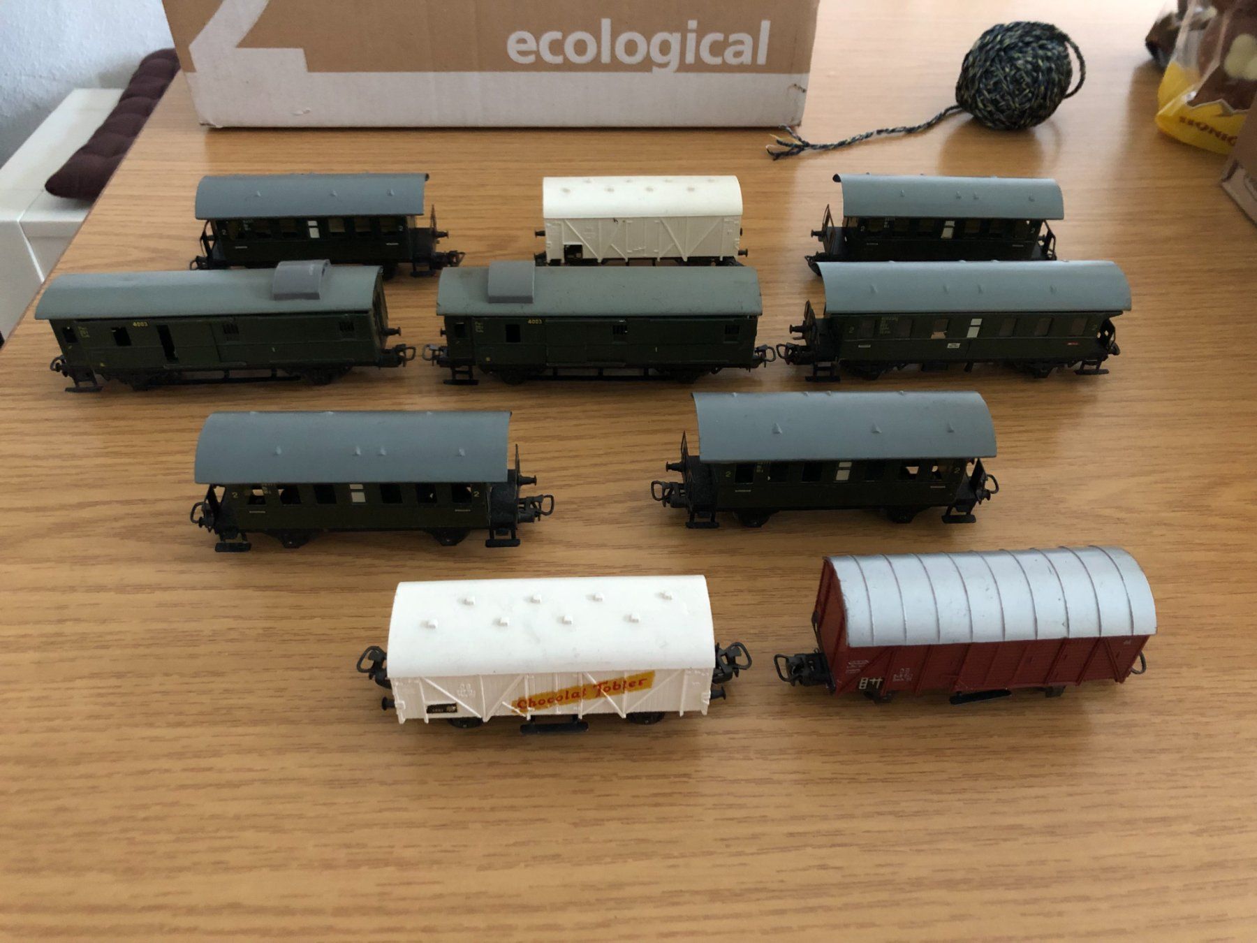 Märklin Modellini di ferrovie: 10 Märklin Eisenbahnwagen – Usato da Erlen venduto da astra2013