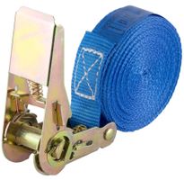 10 Spanngurte 800 kg 25 mm x 6 m einteilig blau