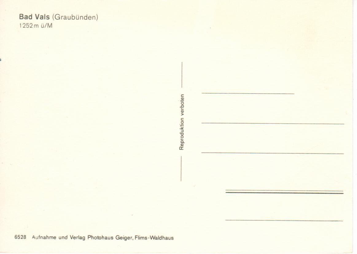Cartoline postali: Bad Vals – Usato da Wolhusen venduto da Curver9 1
