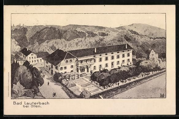 Cartoline postali: Olten, Bad Lauterbach, Hotel mit Strasse – Usato da Berlin venduto da bartko-reher
