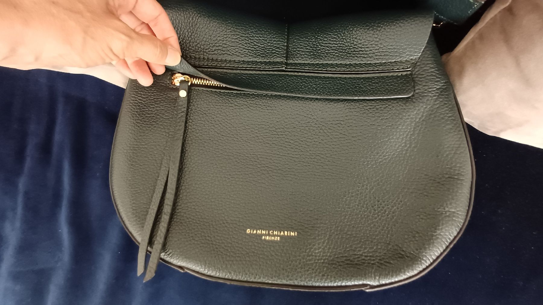 Gianni Chiarini Borse da donna: Sac cuir vert forêt – Usato da Genève venduto da njia 7