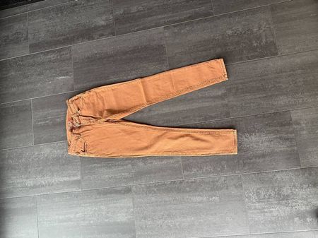 Jeans Denim braun / marron straight / 34 / Frühling