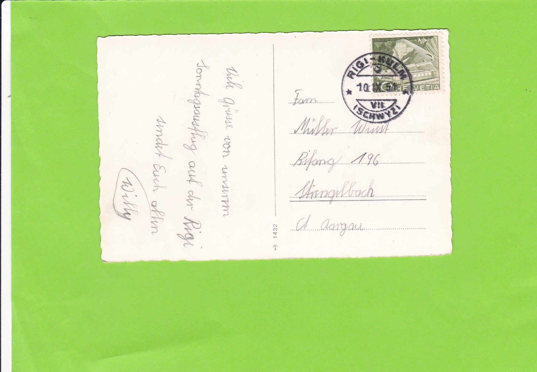 Cartoline postali: Rigi-Kulm mit Bergbahnen – Usato da St. Peterzell venduto da neckertal 1