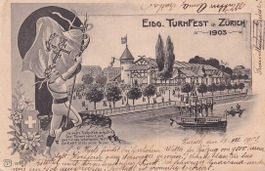 Zürich  ZH  -  Turner mit Fahne /  Eidg. Turnfest  1903
