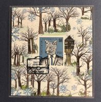 Liechtenstein Crypto Stamp Fox Blatt mit ET-Stempel