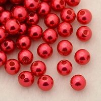 Acrylperlen Rund Rot 5.5mm /100Stück