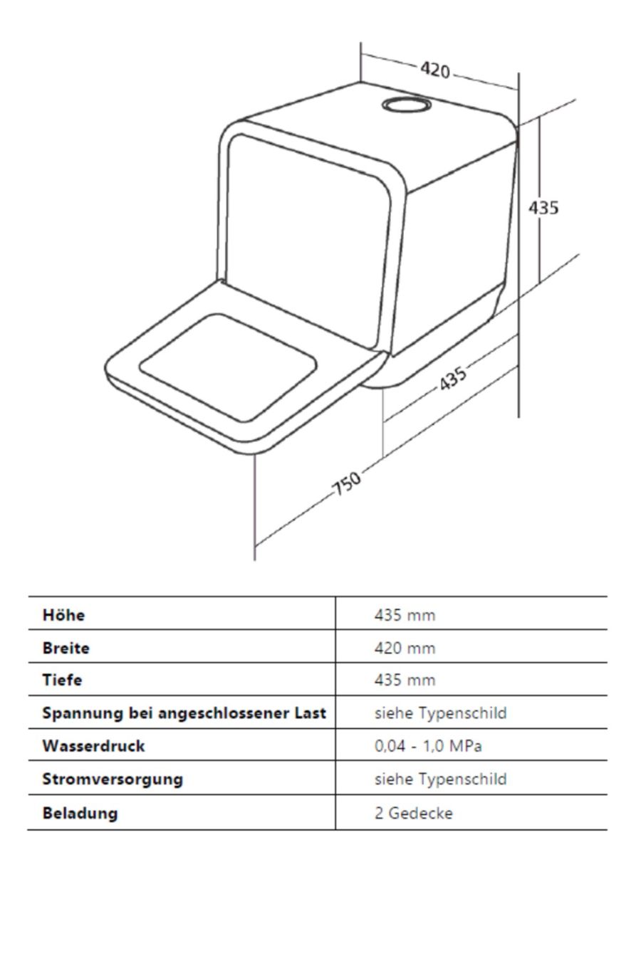Geschirrspüler: 993 - Mini Spülmaschine mit LED Display 42cm – Neu und originalverpackt aus Wallenwil von toesstalvertrieb 9