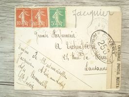 TR65 Enveloppe + Timbre France 1919