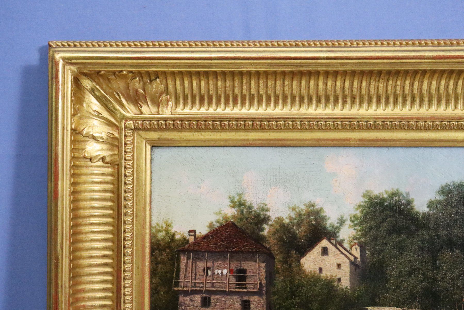 Dipinti: Wunderschönes älteres Gemälde, echt vergoldeter Rahmen. – Usato da Zug venduto da Kunst-Fundgrube 8