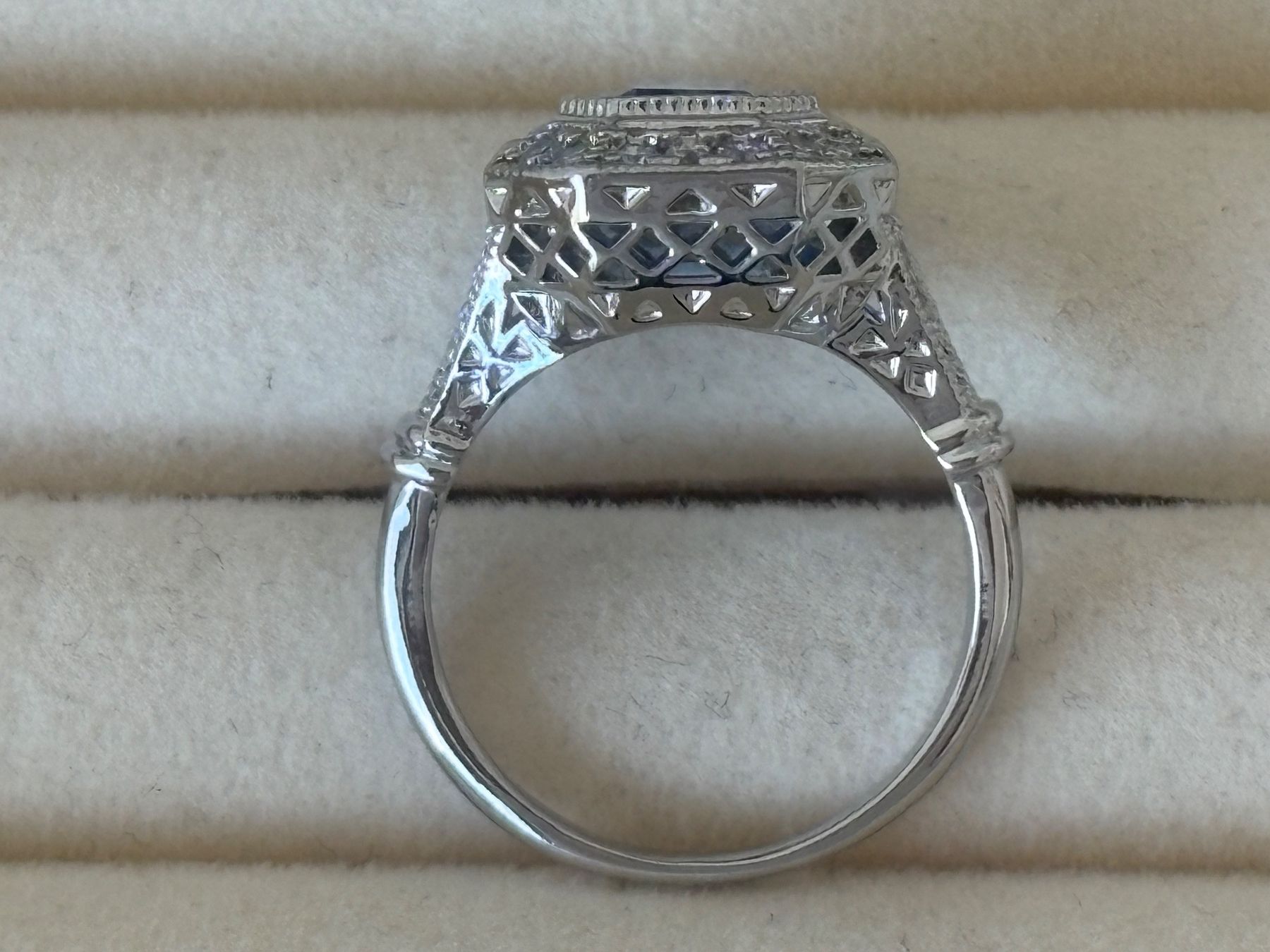 Anelli: Luxus Elegante Gr.19/9 Ring Farbe: Silber /blau – Nuovo (secondo la descrizione) da Biel-Bienne venduto da Roserosse13 3