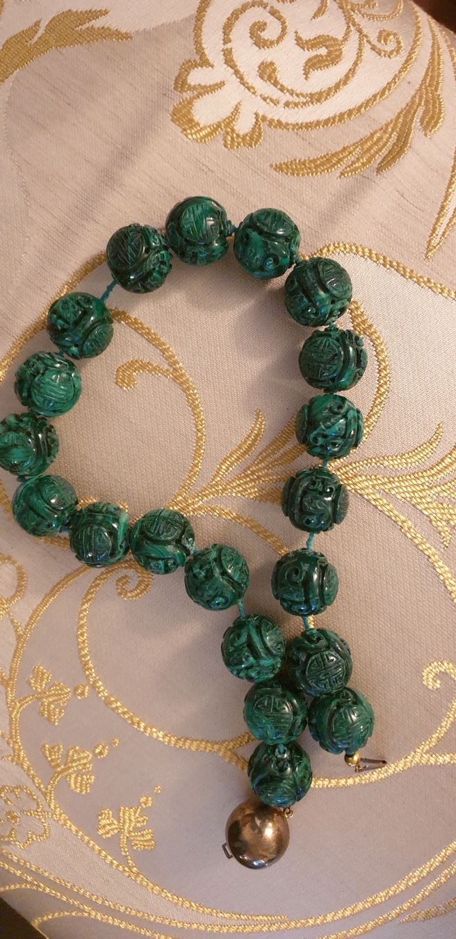 Catenine: Schöne Malachit Kette – Usato da Schaffhausen venduto da peggi77755 1