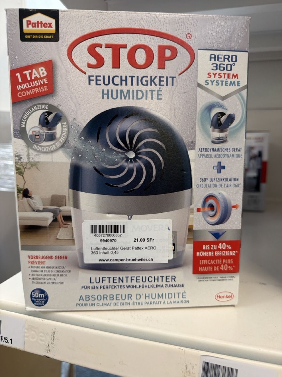 Déshumidificateurs: Luftentfeuchter Pattex AERO 360 neu 0.45 – Neuf avec emballage d'origine à Baar par BRCamper