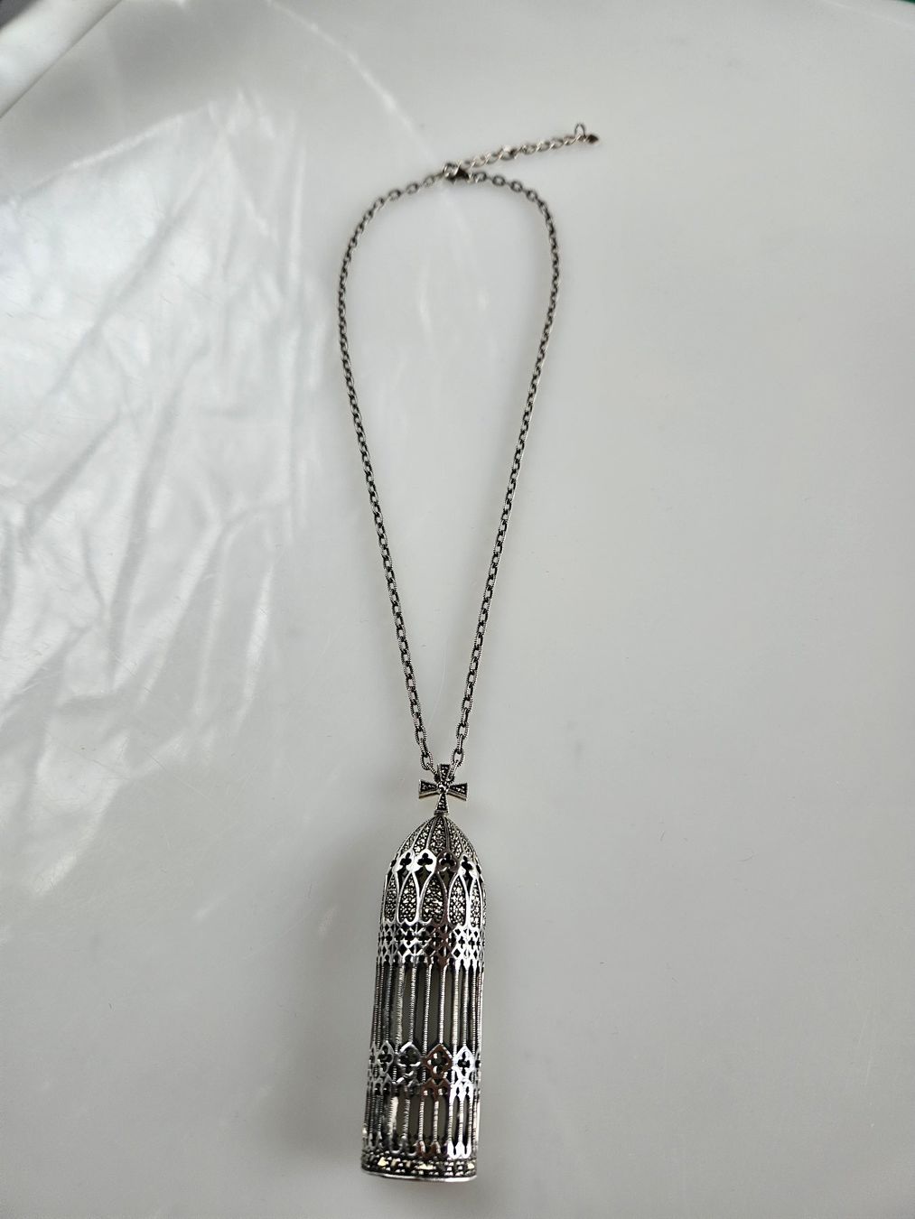 Catenine: Zwei Silber Kette mit "Volieren" Anhänger (70cm und 42cm) – Nuovo (secondo la descrizione) da Winterthur venduto da ste_tcx5 1