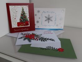 Set: 3 besondere Weihnachtskarten (Doppelkarten/Kuverts)