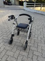 Rollator / déambulateur 4 roues avec siège et panier