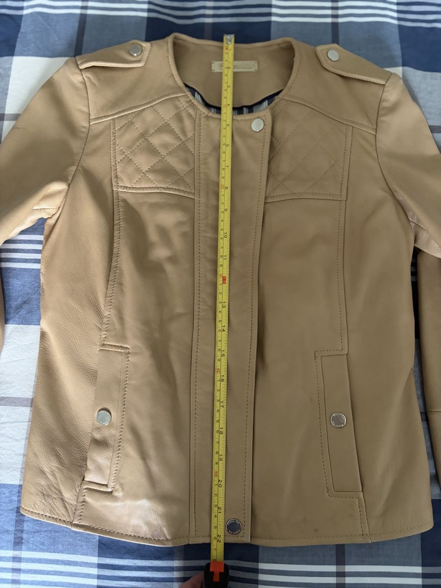 Massimo Dutti Giacche: Massimo Dutti - Beige Leather Jacket - size S – Usato da Zug venduto da digalvao 7