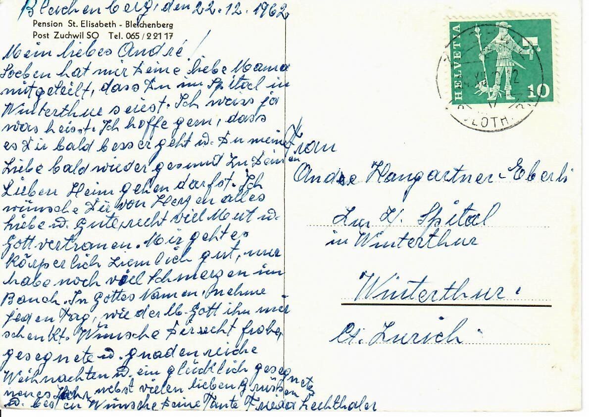 Ansichtskarten: Bleichenberg - Post Zuchwil – Gebraucht aus Hochdorf von Ziegel-16 1